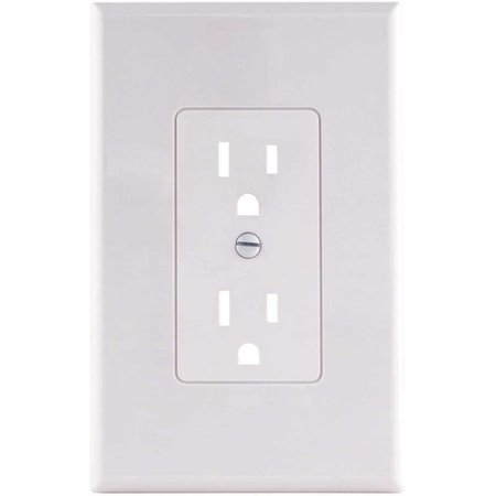 TITAN3 TECHNOLOGY 1-Gang Decorator Plastic Wall Plate, White Smooth, 5PK TPPCSW-D-5